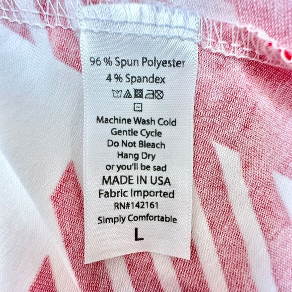 LuLaRoe A-Line Pleated Skirt Womens L Red White Checkered Soft Stretch USA Made - Picture 5 of 8